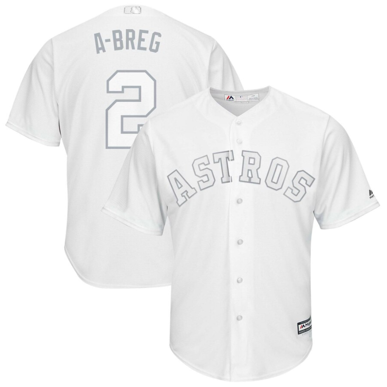 Astros #2 Alex Bregman White "A-Breg" Players Weekend Cool Base Stitched MLB Jersey
