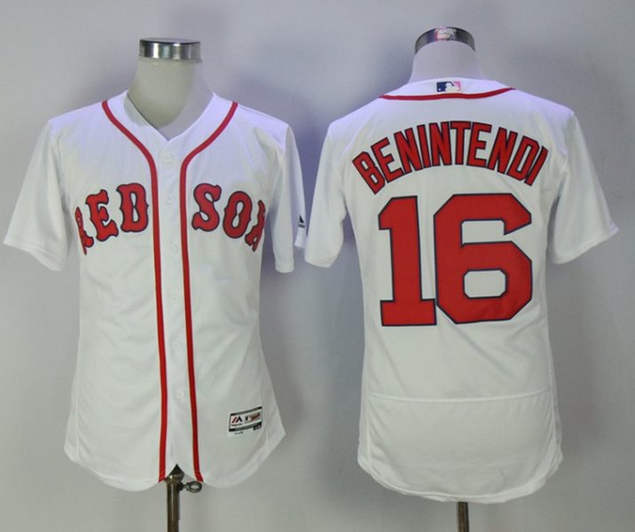 MLB Red Sox 16 Andrew Benintendi White Flexbase Men Jersey