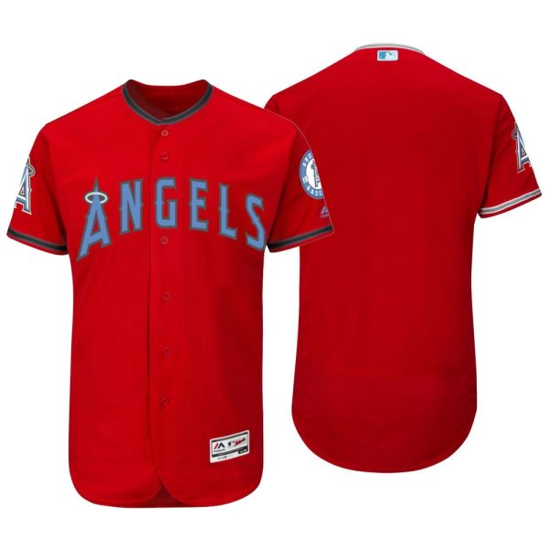 MLB Angels Blank Father's Day Scarlet Flexbase Men Jersey