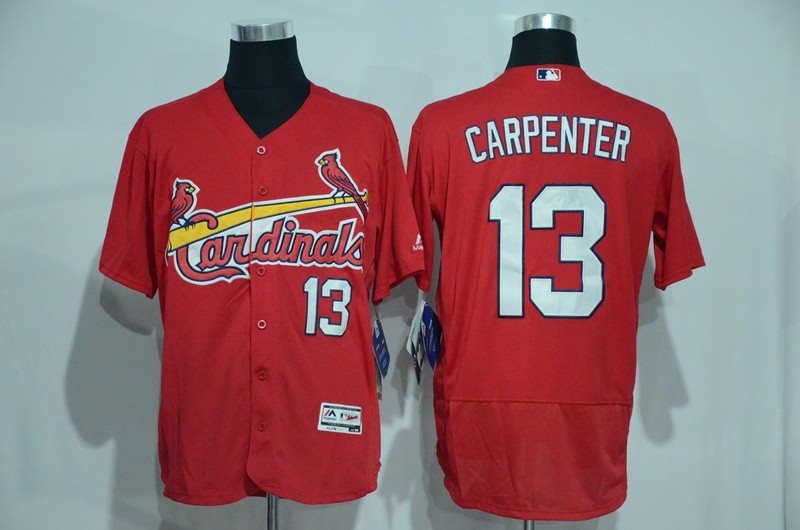 MLB Cardinals 13 Matt Carpenter Red Flexbase Men Jersey