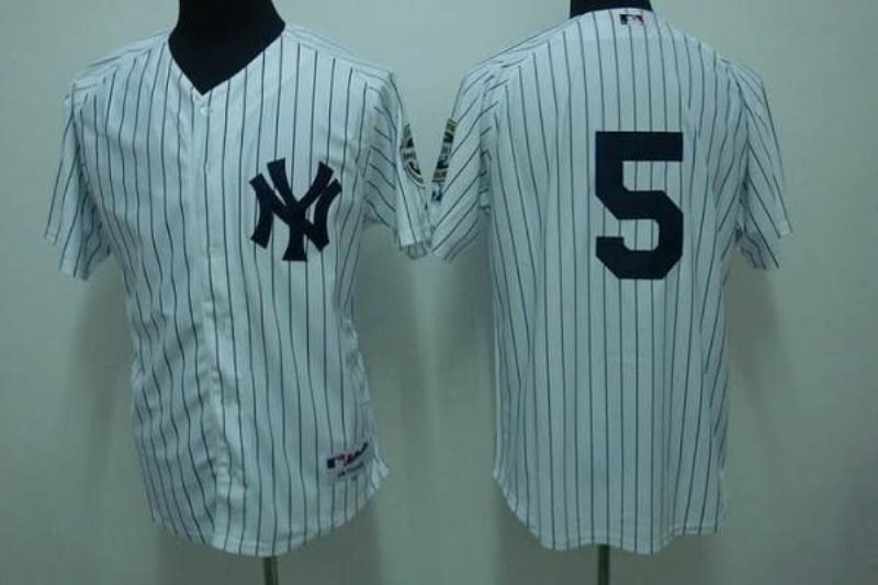 MLB Yankees 5 Joe DiMaggio White Men Jersey