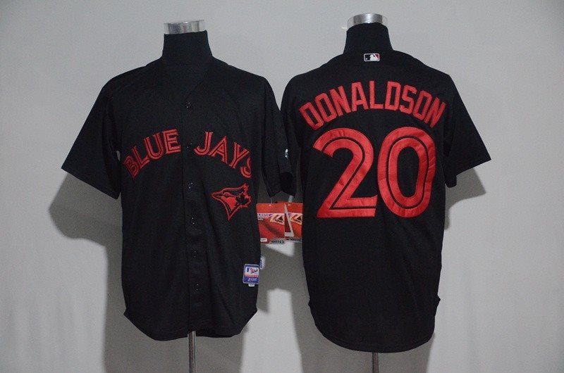 MLB Blue Jays 20 Josh Donaldson Black Cool Base Men Jersey