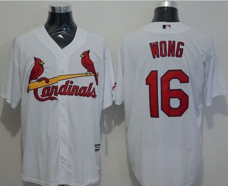 MLB Cardinals 16 Kolten Wong White New Cool Base Men Jersey