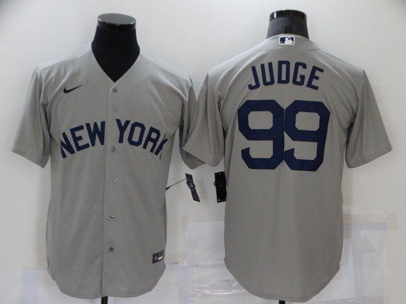 MLB Yankees 99 Aaron Judge 2021 Grey Field Of Dreams Flexbase Men Jersey
