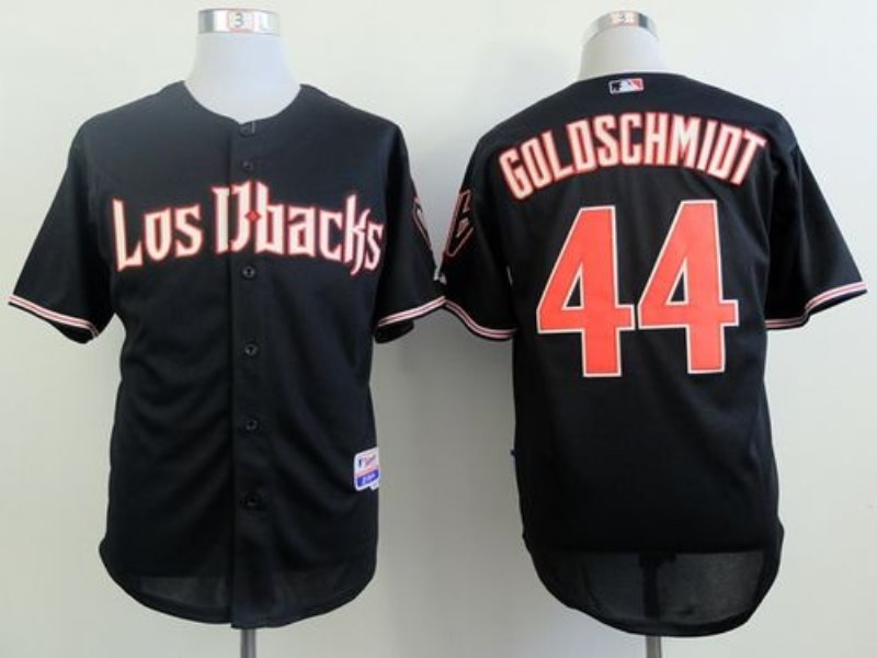 MLB Diamondbacks 44 Paul Goldschmidt Black Cool Base Men Jersey