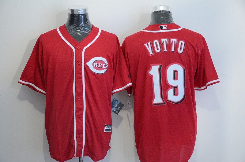 MLB Reds 19 Joey Yotto Red New Cool Base Men Jersey