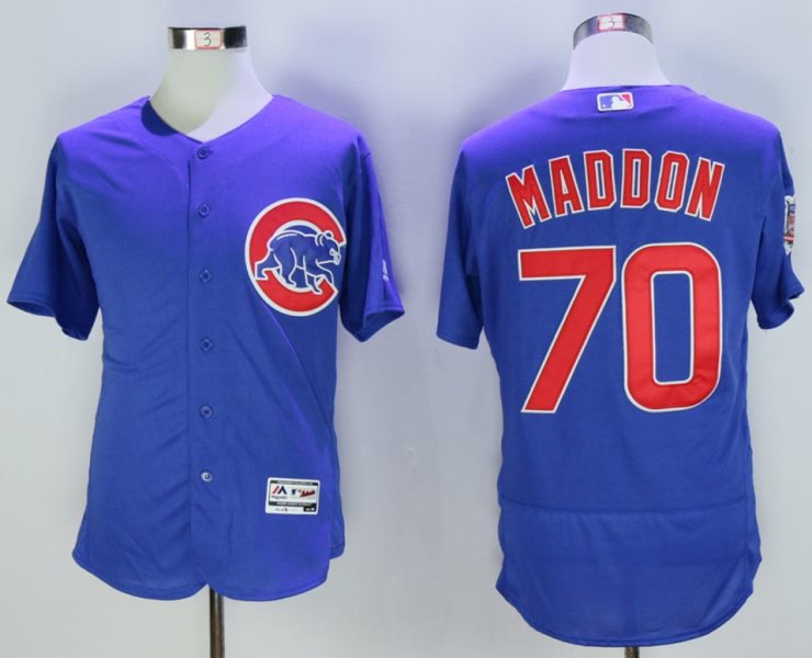 MLB Cubs 70 Joe Maddon Blue Flexbase Men Jersey