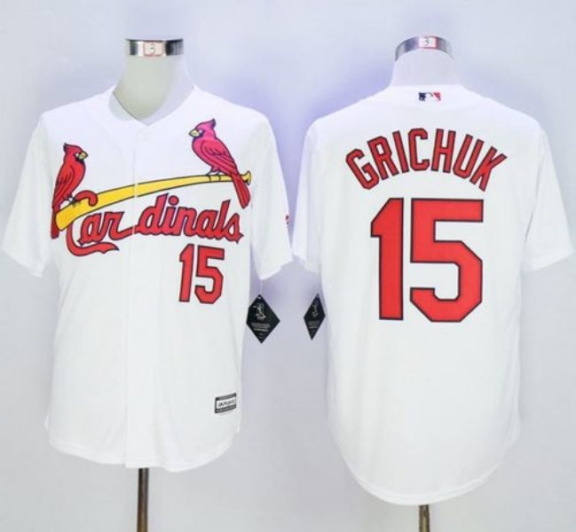 MLB Cardinals 15 Randal Grichuk White New Cool Base Men Jersey
