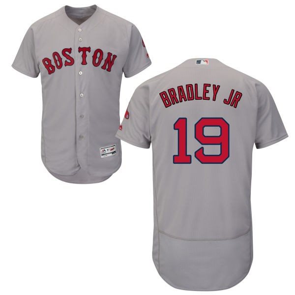 MLB Red Sox 19 Jackie Bradley Jr Grey Flex Base Men jersey