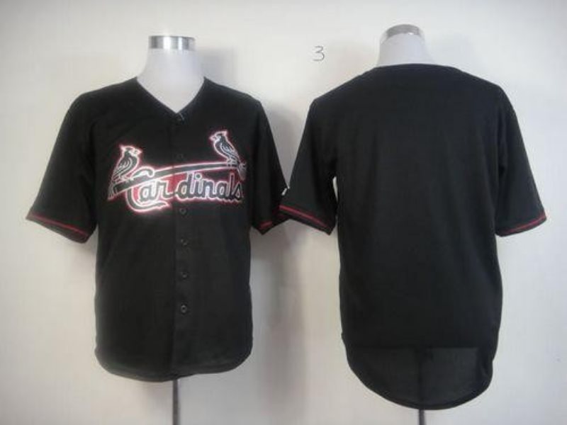 MLB Cardinals Blank Black Fashion Men Jersey