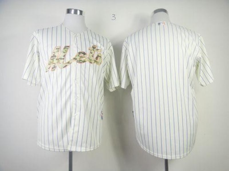 MLB Mets Blank Cream Men Jersey