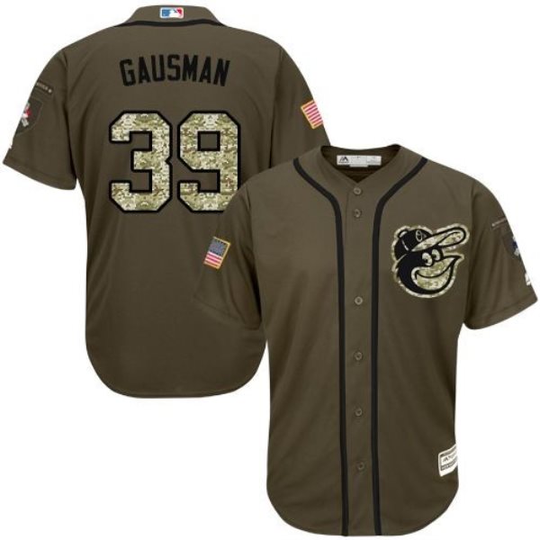 MLB Orioles 39 Kevin Gausman Green Salute to Service Men Jersey