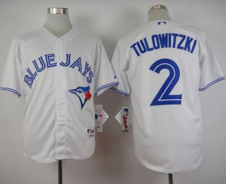 MLB Blue Jays 2 Troy Tulowitzki White Cool Base Men Jersey