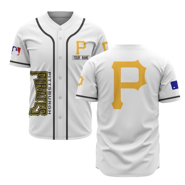 MLB Pittsburgh Pirates White Baseball Customized Men Jersey