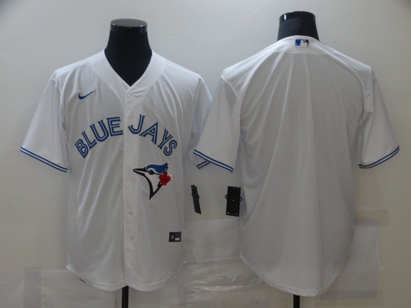 MLB Blue Jays Blank White Nike Cool Base Men Jersey