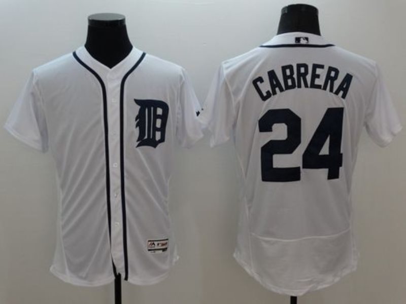 MLB Tigers 24 Miguel Cabrera White 2016 New Flexbase Men Jersey