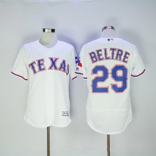 MLB Rangers 29 Adrian Beltre White 2016 Flexbase Men Jersey
