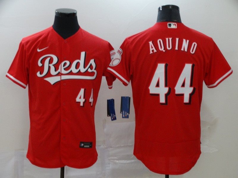 MLB Reds 44 Aristides Aquino Red 2020 Nike Flexbase Men Jersey