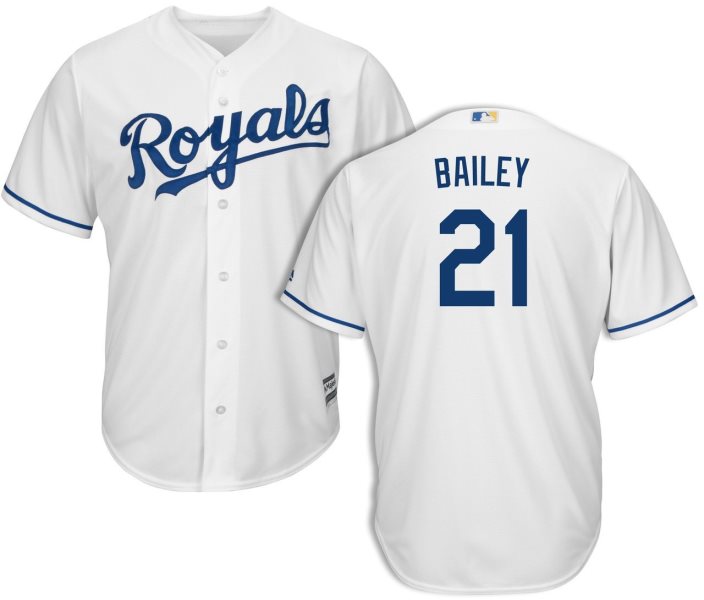 MLB Royals 21 Homer Bailey White Cool Base Men Jersey