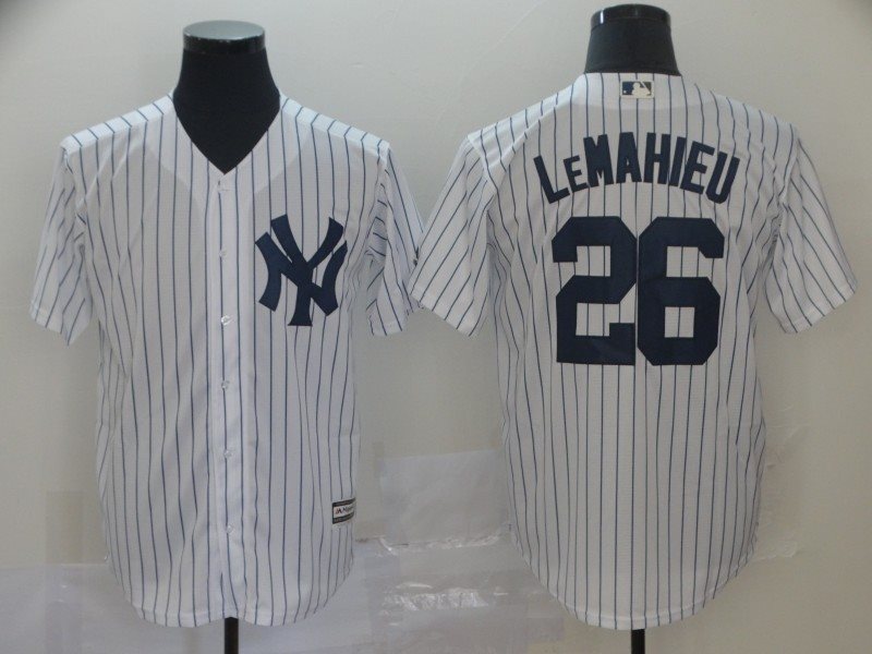 MLB New York Yankees 26 DJ LeMahieu White Cool Base Men Jersey