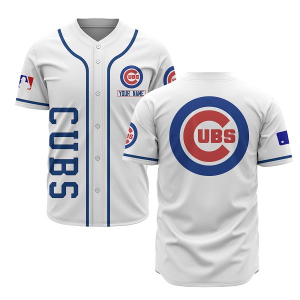 MLB Chicago Cubs White Baseball Customized Men Jersey