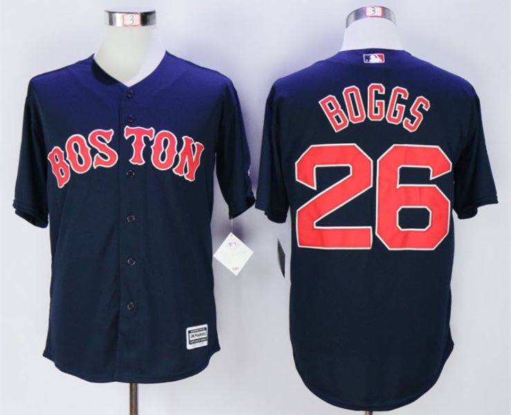 MLB Red Sox 26 Wade Boggs Blue New Cool Base Men Jersey