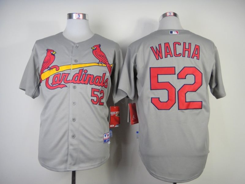 MLB Cardinals 52 Michael Wacha Grey Men Jersey