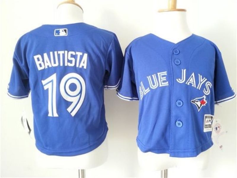 MLB Blue Jays 19 Jose Bautista Blue Cool Base Toddler Jersey