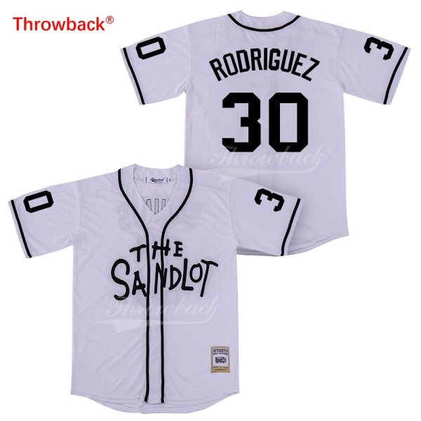 The Sandlot 30 Rodriguez Baseball Retro White Movie Jersey