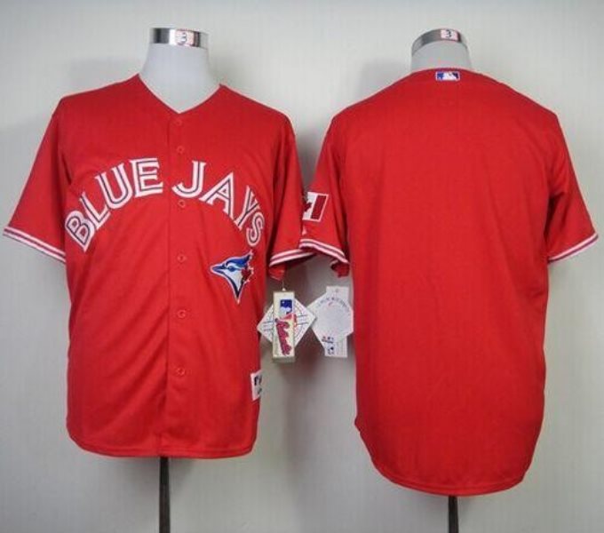 MLB Blue Jays Blank Red Canada Day Men Jersey