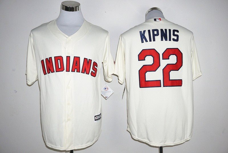 MLB Indians 22 Jason Kipnis Cream New Cool Base Men Jersey