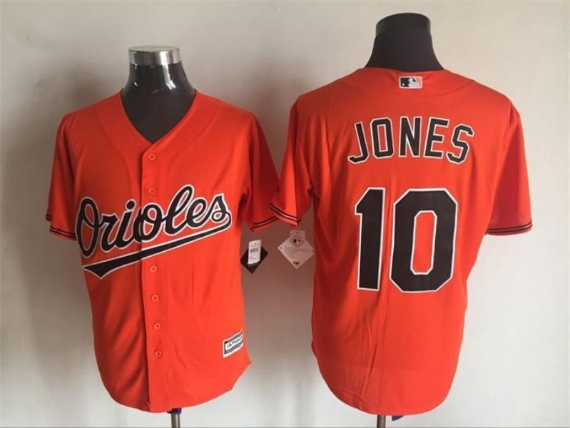 MLB Orioles 10 Adam Jones Orange New Cool Base Men Jersey