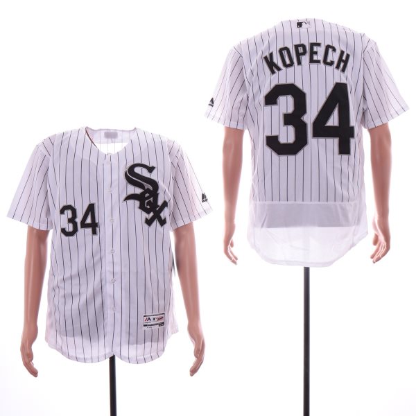 MLB White Sox 34 Michael Kopech White Flexbase Men Jersey