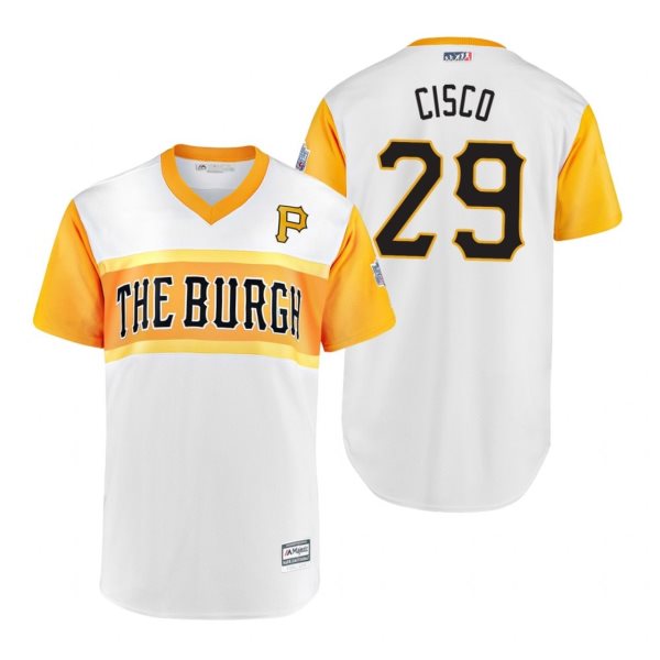 MLB Pittsburgh Pirates 29 Francisco Cervelli Cisco 2019 Little League Classic Men Jersey