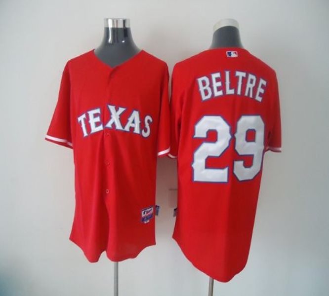 MLB Rangers 29 Adrian Beltre Red Cool Base Men Jersey