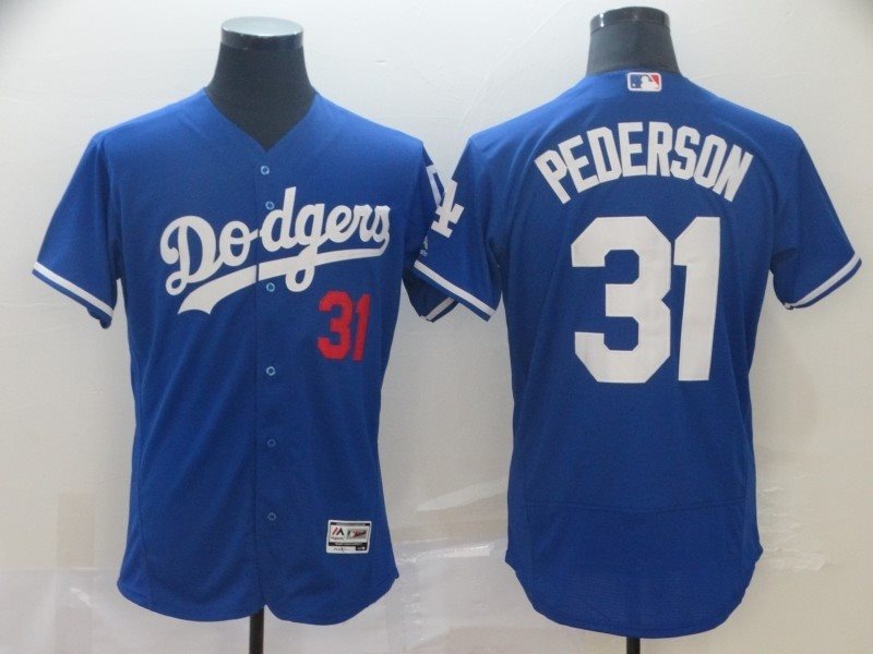 MLB Dodgers 31 Joc Pederson Blue New Flexbase Men Jersey