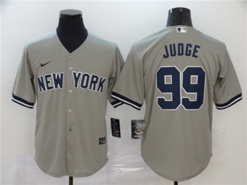 MLB Yankees 99 Aaron Judge Grey 2020 Nike Cool Base Men Jersey