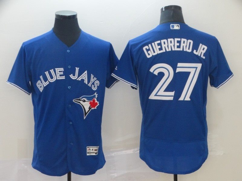 MLB Blue Jays 27 Vladimir Guerrero Jr. Royal Flexbase Men Jersey