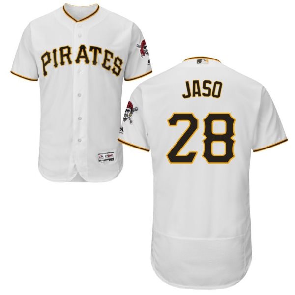 MLB Pirates 28 John Jaso Authentic White Flexbase Men Jersey