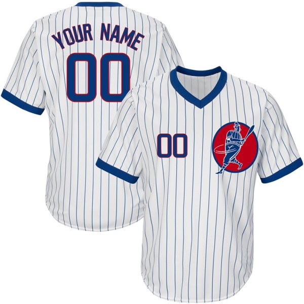 MLB Cubs White Throwback New Design Customized Men Jersey