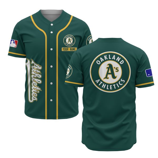 MLB Oakland Athletics Green Baseball Customized Men Jersey