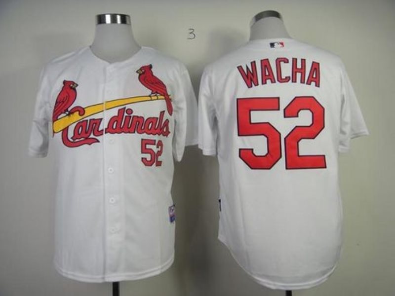 MLB Cardinals 52 Michael Wacha White Base Men Jersey