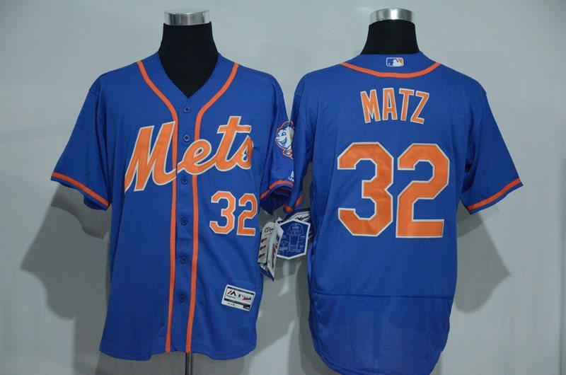 MLB Mets 32 Steven Matz Blue Flexbase Men Jersey
