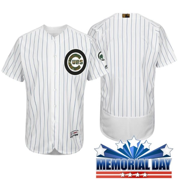 MLB Cubs Memorial Day White Camo Flexbase Men Jersey