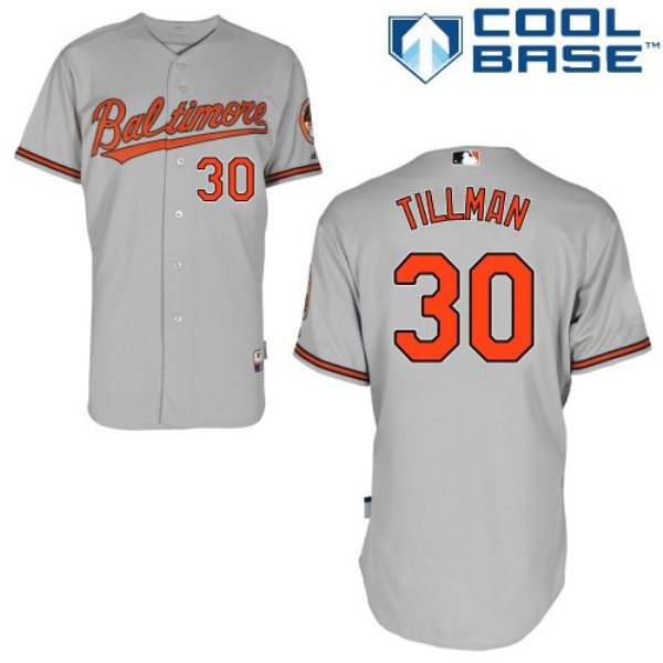 MLB Orioles 30 Chris Tillman Grey Cool Base Men Jersey