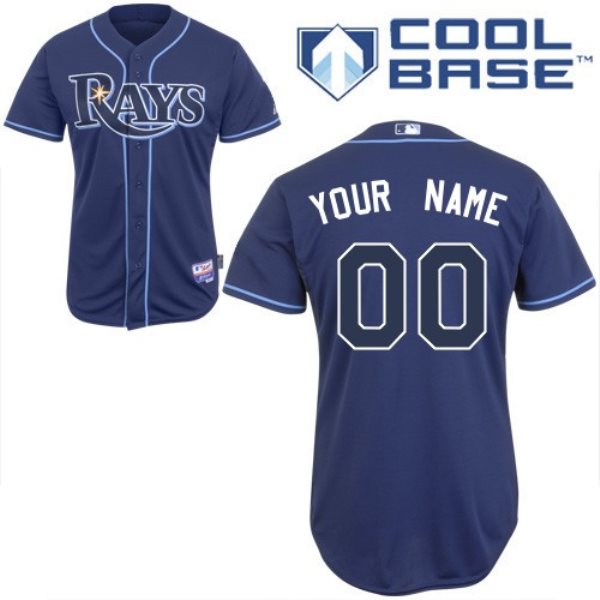 MLB Rays Blue Cool Base Customized Men Jersey