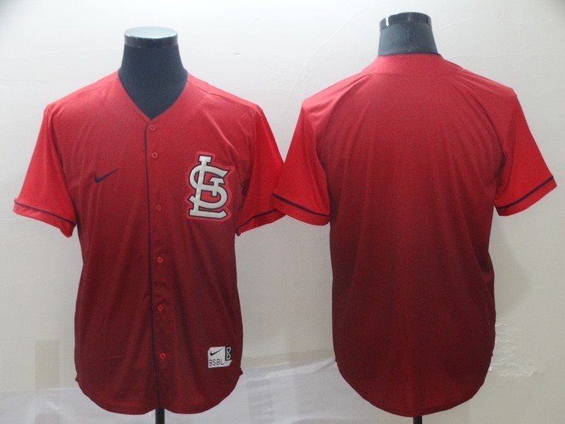MLB Cardinals Blank Red Drift Fashion Men Jersey