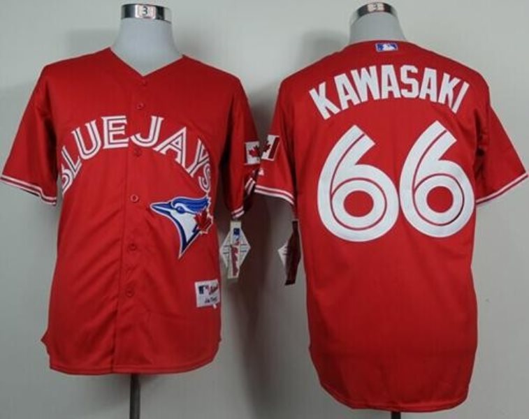 MLB Blue Jays 66 Munenori Kawasaki Red Canada Day Men Jersey