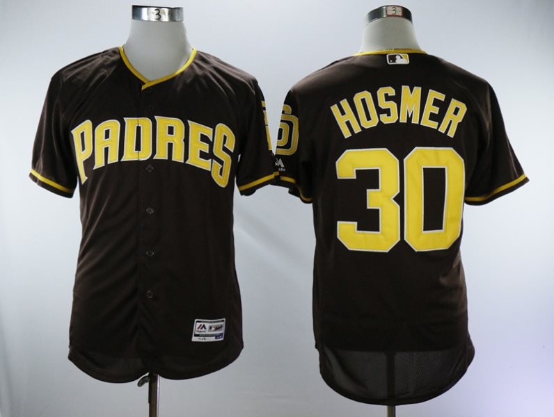 MLB Padres 30 Eric Hosmer Brown Alternate Flexbase Men Jersey
