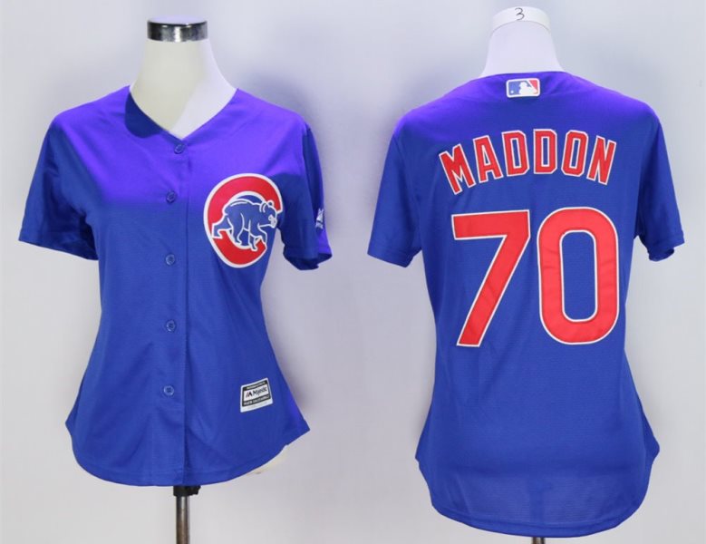 MLB Cubs 70 Joe Maddon Blue New Cool Base Women Jersey